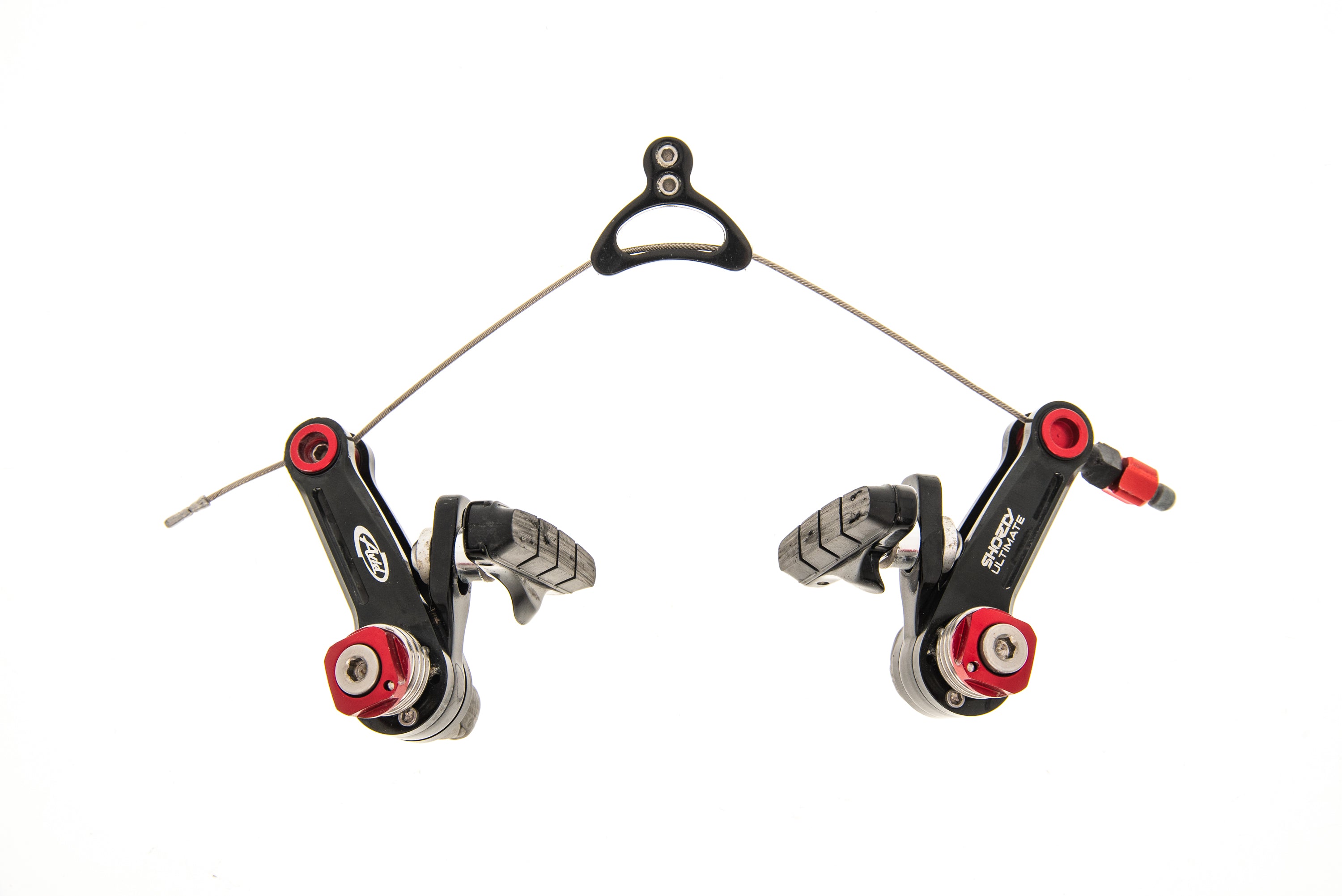 Avid Shorty Ultimate Cantilever Brake - Front or Rear - Black/Red - High-Performance Bicycle Brake for MTB, Cyclocross & Gravel Bikes