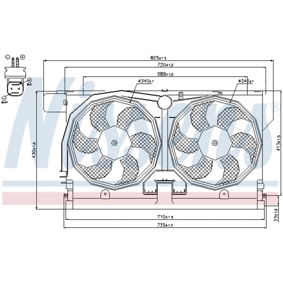 Nissens 85513 Radiator Cooling Fan - High Performance Replacement for Cars & Trucks - Perfect for Overheating Prevention & Engine Cooling