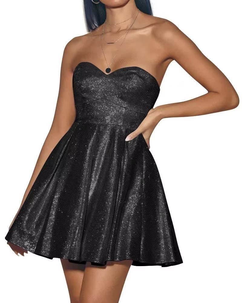 Strapless Short Prom Dress with Pockets - Women's Homecoming Gown for Sweet 16 & Juniors - Party & Formal Events