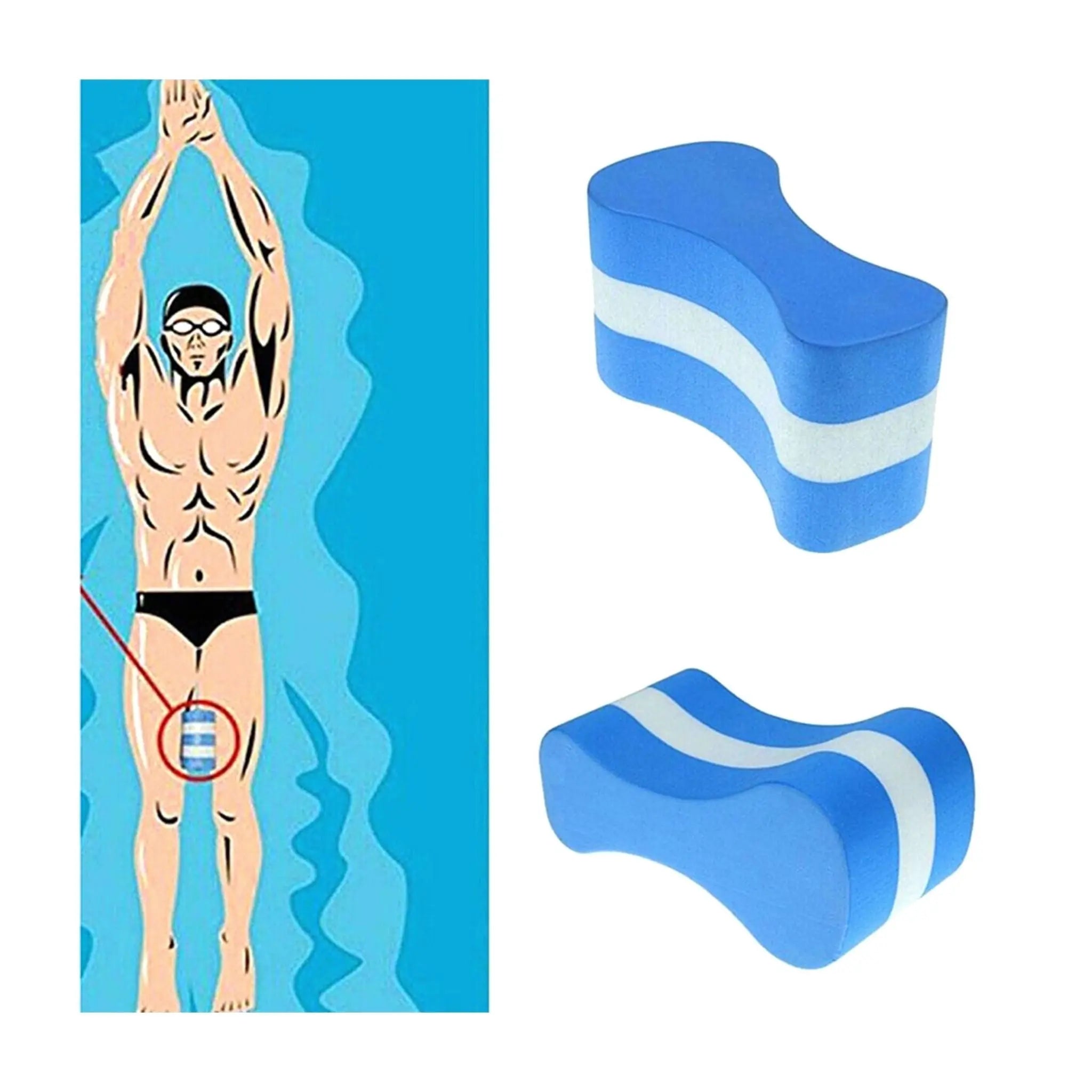 Pull Buoy for Swim Training - Floating Swim Aid for Kids & Adults - Improve Leg Position & Buoyancy for Pool Workouts & Competitive Swimming