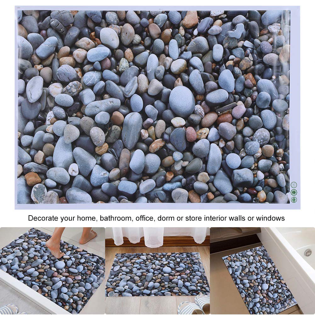 3D Cobblestone PVC Wall Sticker - Waterproof Bathroom Floor & Wall Decals for Home, Corridor, Kitchen - Easy Peel & Stick DIY Home Decor Upgrade