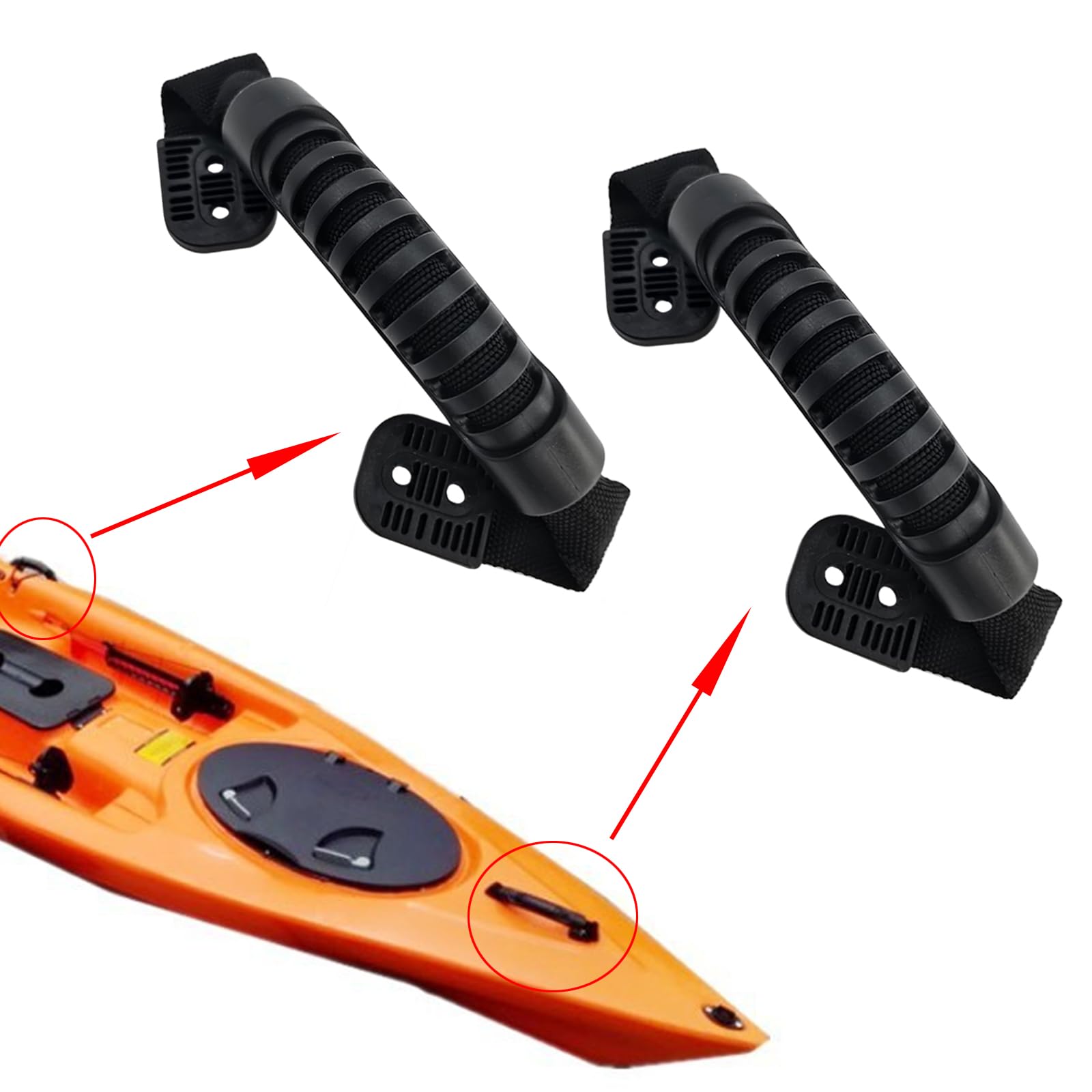 **2 Pack Kayak Replacement Handles - Durable Boat Accessories for Easy Kayak Transport & Storage | Perfect for Kayaking, Canoeing & Water Sports**