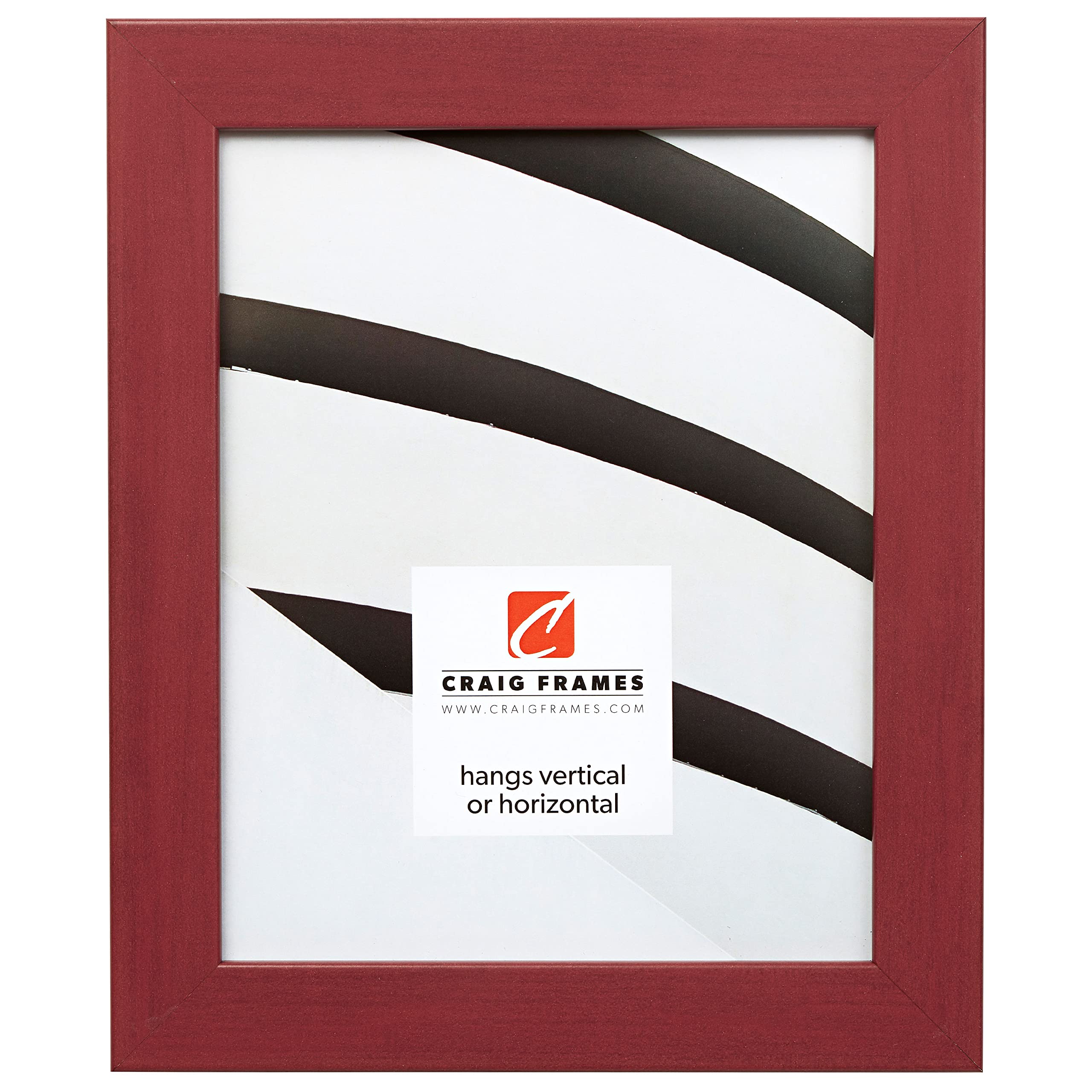 Craig Frames Colori 125 11x14 Inch Red Picture Frame - Modern Home Decor for Wall Art, Photos & Certificates - Perfect for Living Room, Bedroom & Office Display
