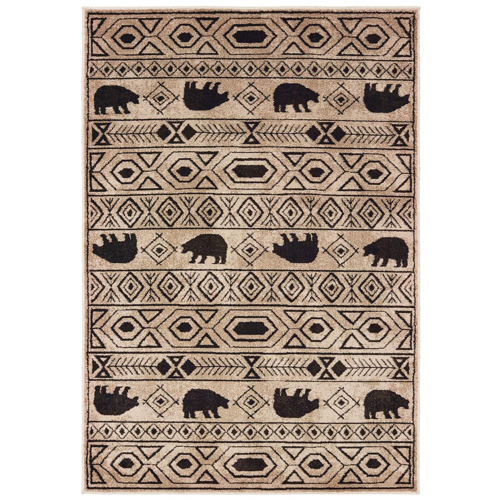Oriental Weavers Woodlands Casual Rugs 9651A - Soft Indoor/Outdoor Area Rug for Living Room, Bedroom & Patio - Boho Chic Home Decor