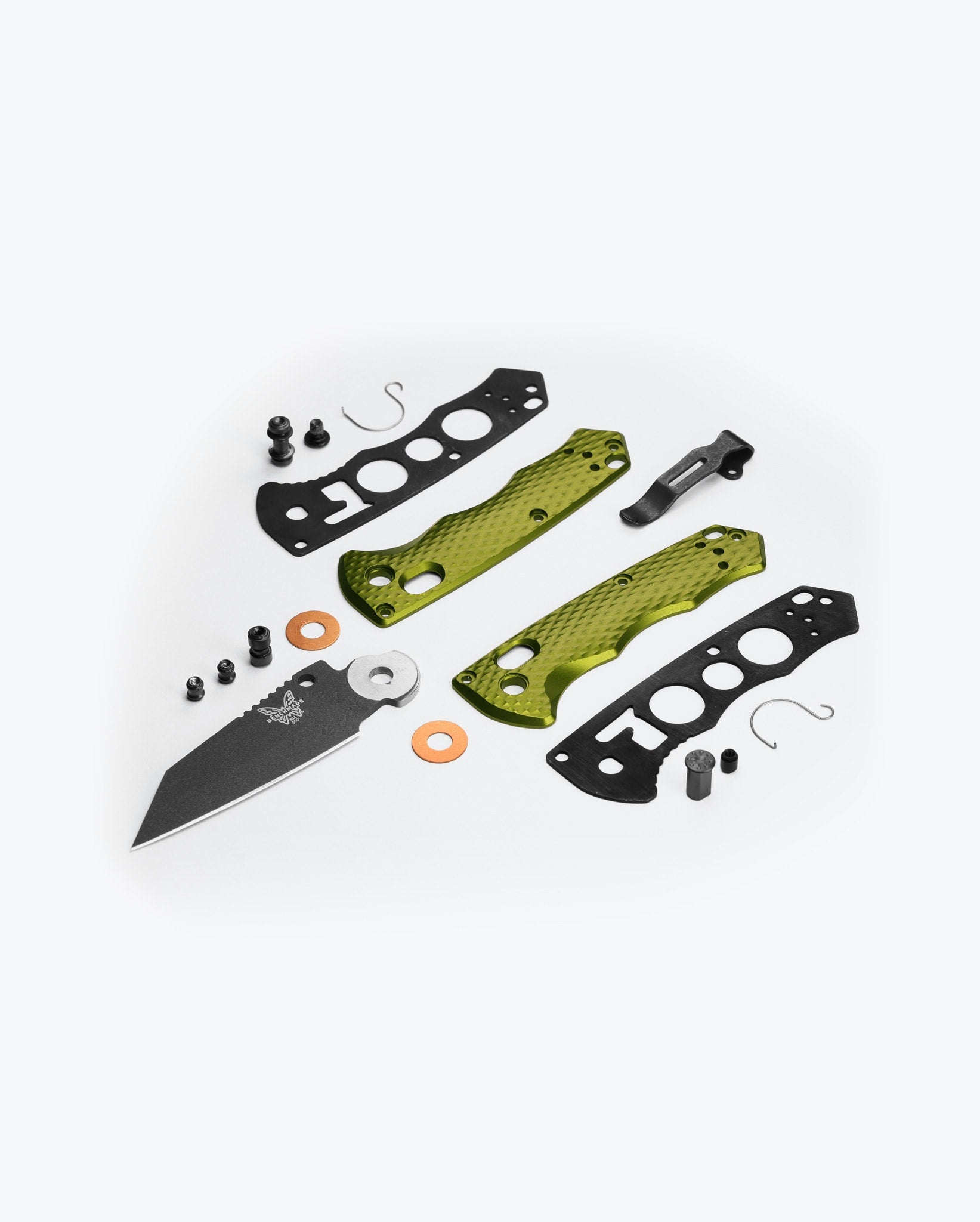 Full Immunity™ Wharncliffe Pocket Knife - Woodland Green Aluminum Handle - EDC, Outdoor, Camping & Survival Gear