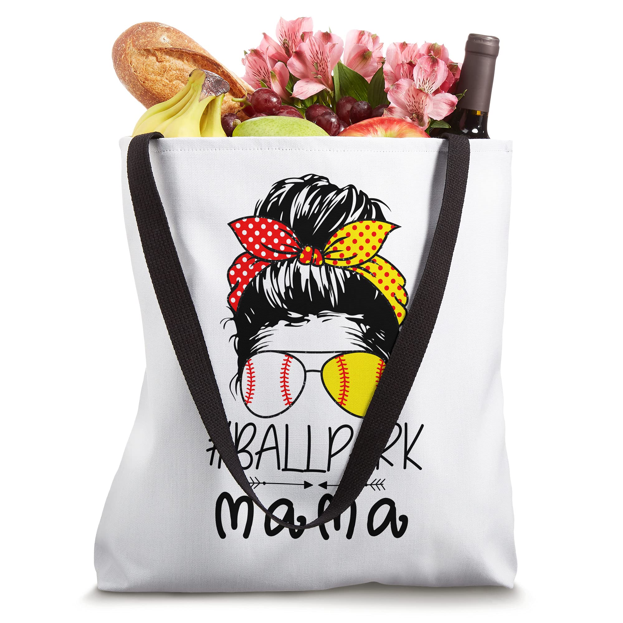 BallPark Mama Baseball Softball Tote Bag for Mom - Perfect Mother's Day Gift for Baseball Moms, Team Sports & Game Day Essentials - Great for Practice, Games & Cheering from the Stands