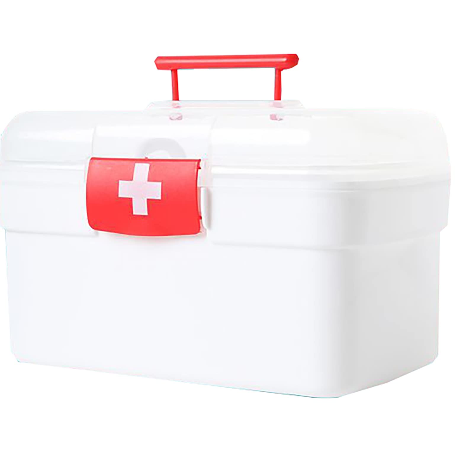 GUAWJRZDP Large Capacity Portable Pill Organizer - 26.5cm Multi-Layer Medicine Storage Box for Daily Use & Emergency First Aid Kit | Perfect for Travel, Home, and Healthcare Needs