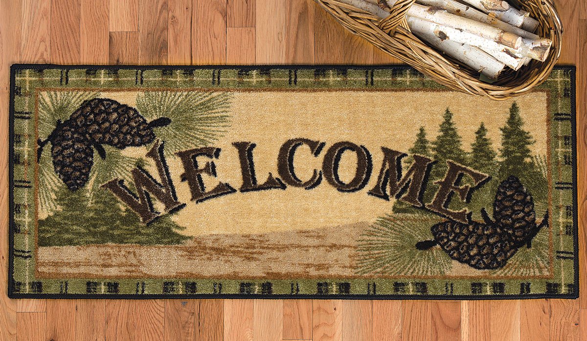 Premium Pinecone Bath Rug - Non-Slip, Absorbent & Soft Bathroom Mat - Perfect for Bathroom, Shower & Spa - Adds Natural Forest Charm to Your Home Decor