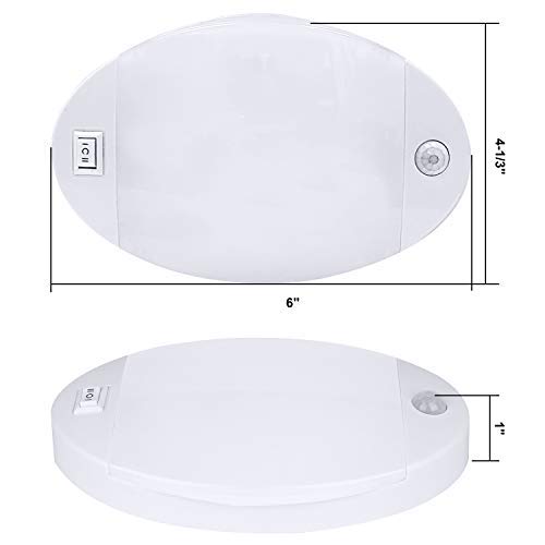 12V RV LED Ceiling Light with Switch & Motion Sensor - Puck Light for RV, Motorhome, Camper, Caravan, Trailer & Boat Interior Lighting | Perfect for Nighttime Navigation & Energy-Efficient Illumination