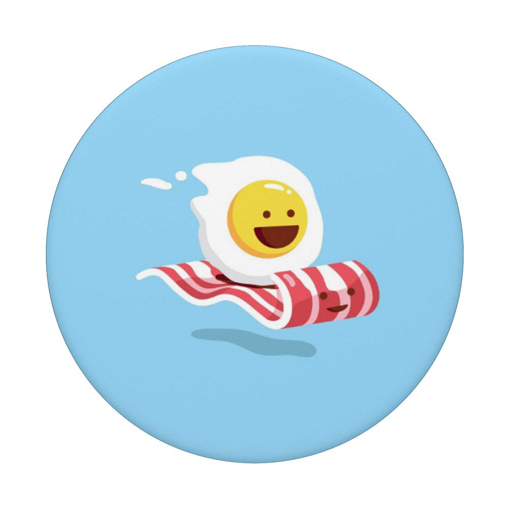Bacon and Egg Design PopSockets PopGrip - Swappable Phone Grip for iPhone, Samsung & Tablets - Perfect for Breakfast Lovers & Foodies