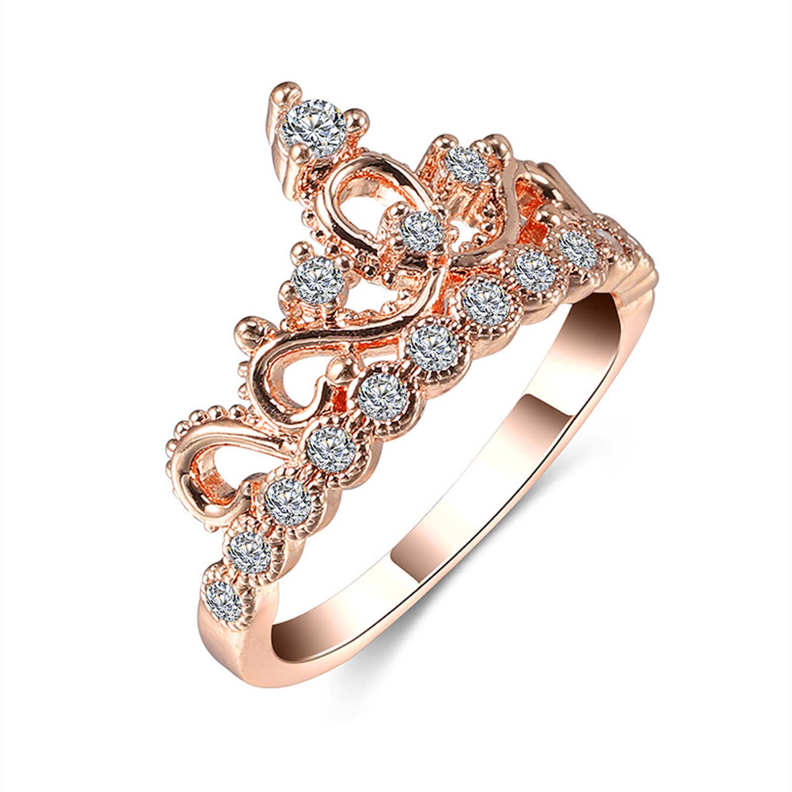 Self Love Rings for Women - Fashion Crown Princess Jewelry Gift Set for Friends, Teens & Girls - Elegant Cute Rings for Daily Wear, Party & Special Occasions