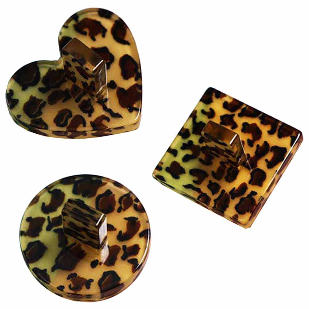 3 Pcs Leopard Print Nail Art Practice Stands - Plastic Nail Tip Training Display Holders for Manicure & Nail Art Practice - Perfect for Home, Salon & Professional Nail Tech Use - Great for Beginners & Nail Art Training