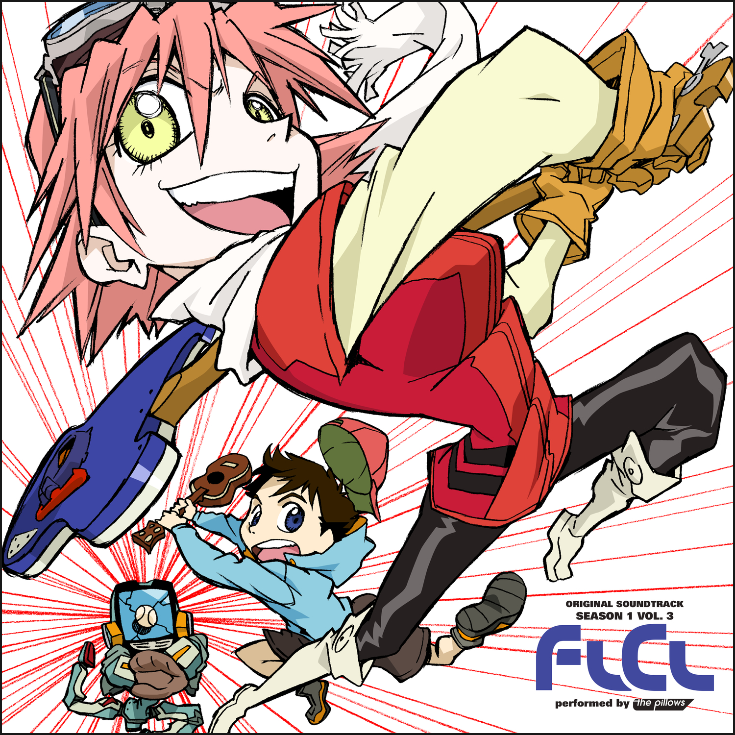 FLCL Season 1 Vol. 3 Original Soundtrack 2xLP Vinyl Record - Anime Music Collector's Edition for Home Listening & Gift Giving