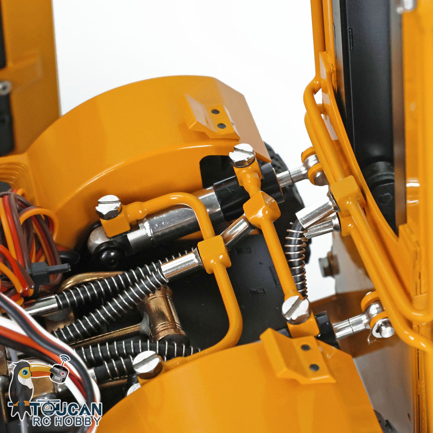 1/14 Scale Metal LESU Assembled & Painted RC Forklift Truck - RTR with Light, Sound, Motor, Servo & ESC - Includes Flysky FS Transmitter & Receiver - Perfect for Indoor/Outdoor RC Hobby, Construction Site Play & Collectors Display
