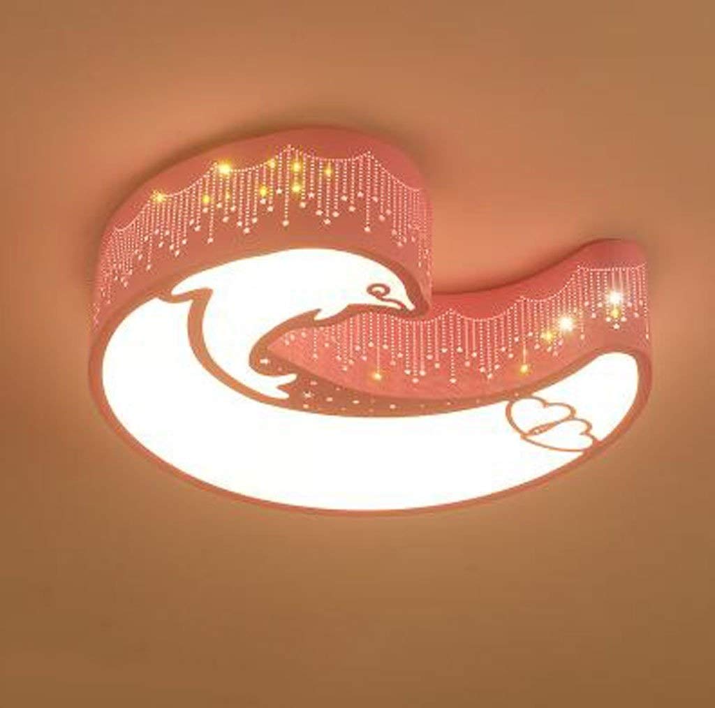 NLBN Pink LED Pendant Light - Modern Princess Cartoon Ceiling Lamp for Bedroom & Living Room | Stylish Home Decor, Kids Room Lighting, Dimmable & Energy Efficient