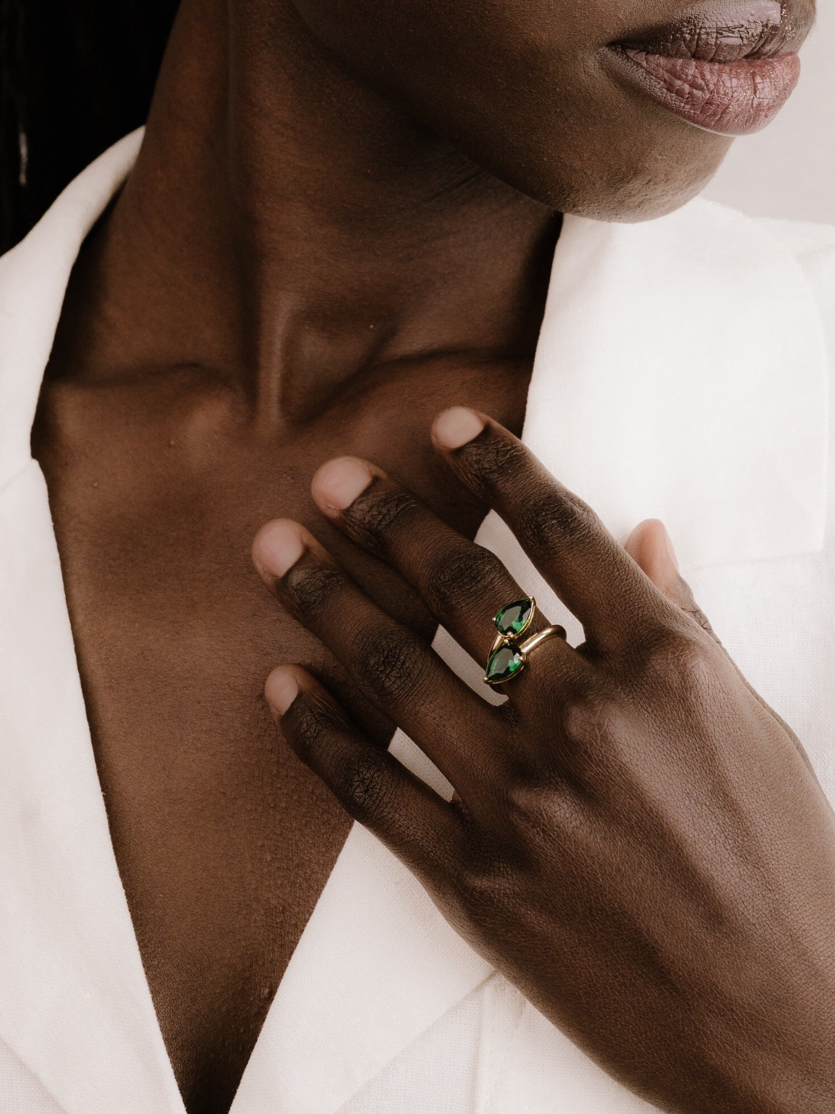 Elegant Crystal Teardrop Wrap Ring for Women - Dainty Adjustable Finger Ring - Perfect for Weddings, Parties & Everyday Wear