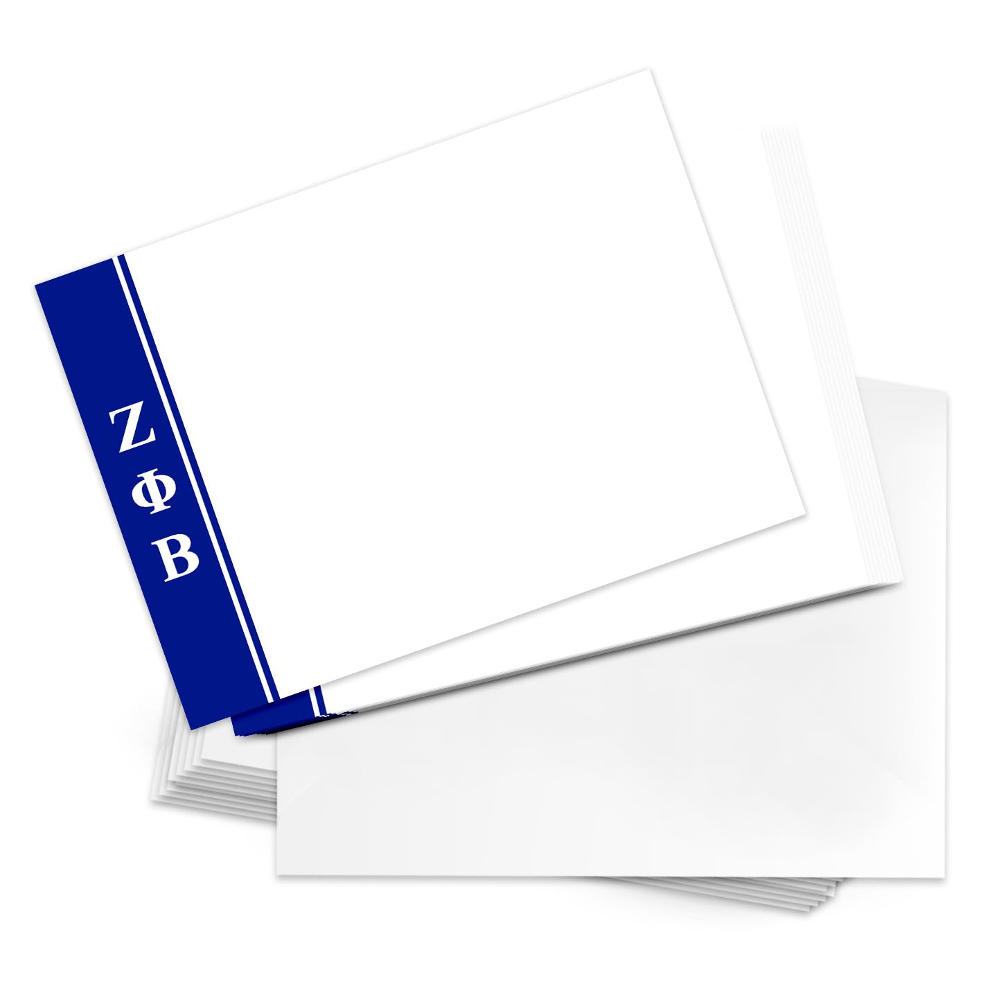 10 Pack Desert Cactus Themed Zeta Phi Beta Notecards | ZPB ZPhiB Divine 9 Sorority Stationery | Premium Cardstock with Envelopes | Perfect for Thank You Notes, Memos & Sorority Events (Design E)