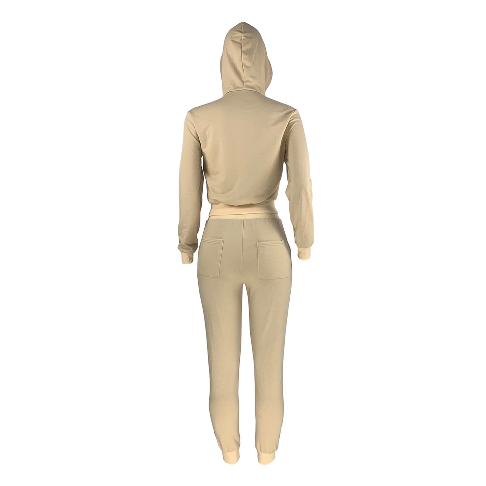Women's 2-Piece Jogger Set - Long Sleeve Hoodie & Sweatpants Outfit for Spring/Fall Workouts | Gym, Yoga, Running & Lounge Wear