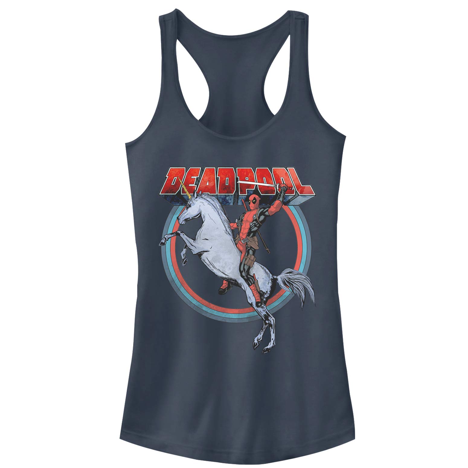 Marvel Deadpool on Unicorn Graphic Tee for Women - Soft Mineral Wash Cotton Crop Top - Casual Streetwear, Cosplay & Comic Con Outfit