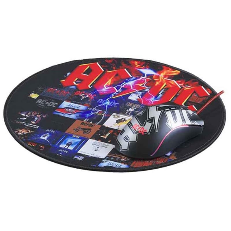 Subsonic Gaming Mouse Pad with AC/DC Design - Non-Slip RGB Mouse Mat for PC, Laptop & Office Use - Perfect for Gaming, Work & Home Setup