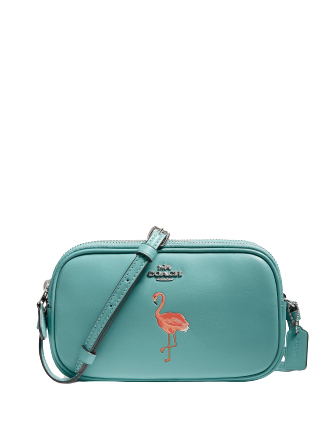 Coach Flamingo Motif 61 60 Leather Crossbody Bag for Women - Stylish Shoulder Purse with Floral Design, Perfect for Daily Use, Travel & Shopping