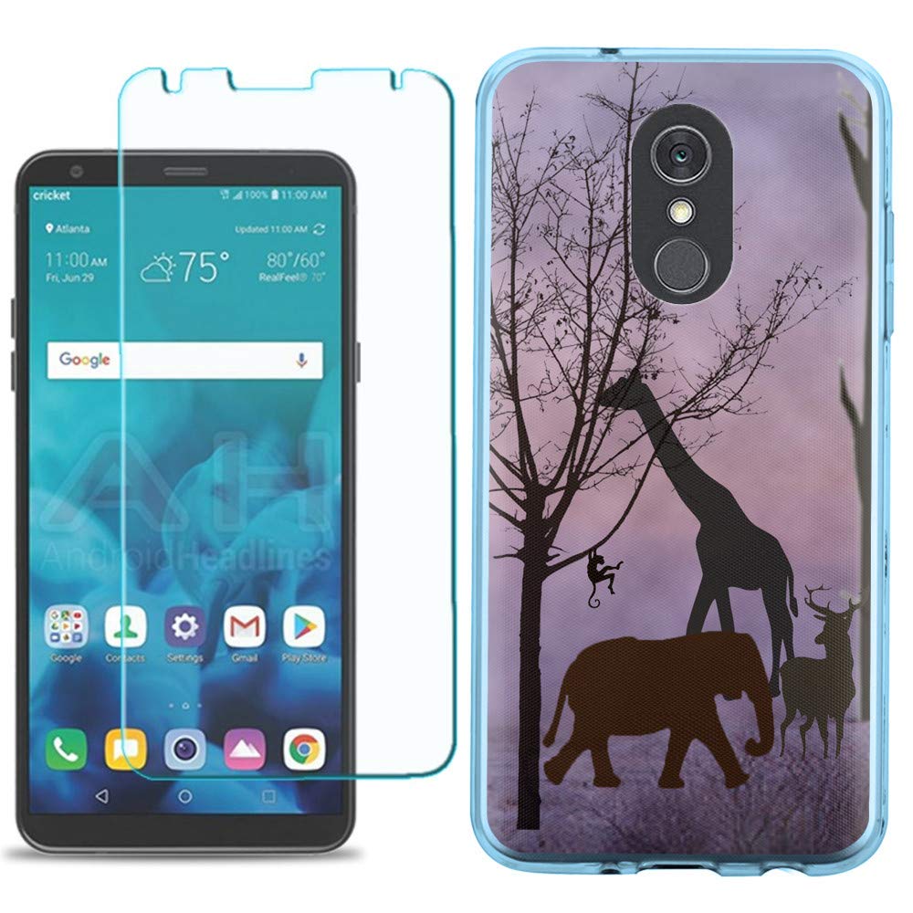 LG Stylo 5 Case - Slim TPU Protective Cover with Tempered Glass for Outdoor Adventures