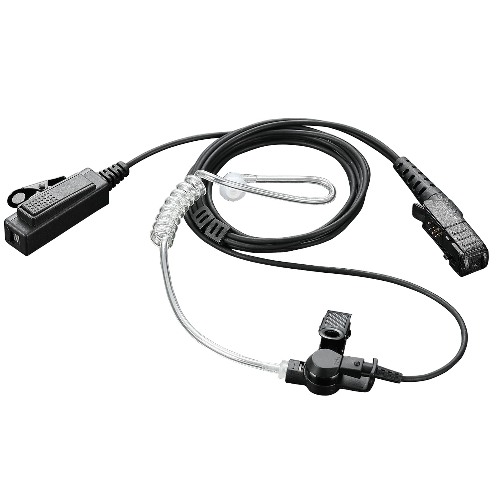 Compatible with Motorola XPR 3500e Earpiece - Noise Cancelling Surveillance Headset Kit for XPR 3300e/XPR3500/XPR3000/XPR3300 (Black) - Ideal for Security, Law Enforcement & Two-Way Radio Communication