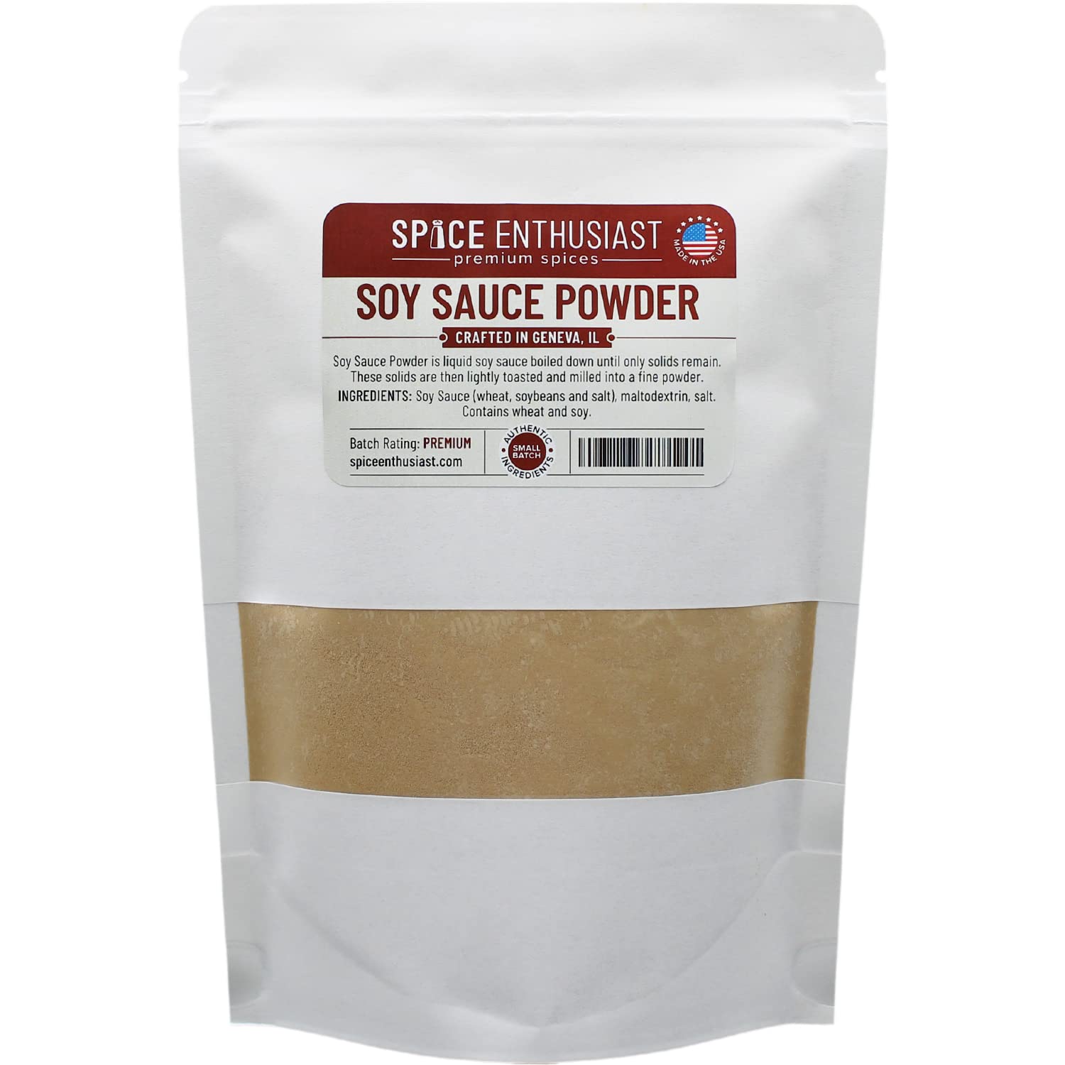 Premium Soy Sauce Powder for Cooking & Seasoning - 1 lb Bulk (Great for Camping, Meal Prep & Asian Recipes)