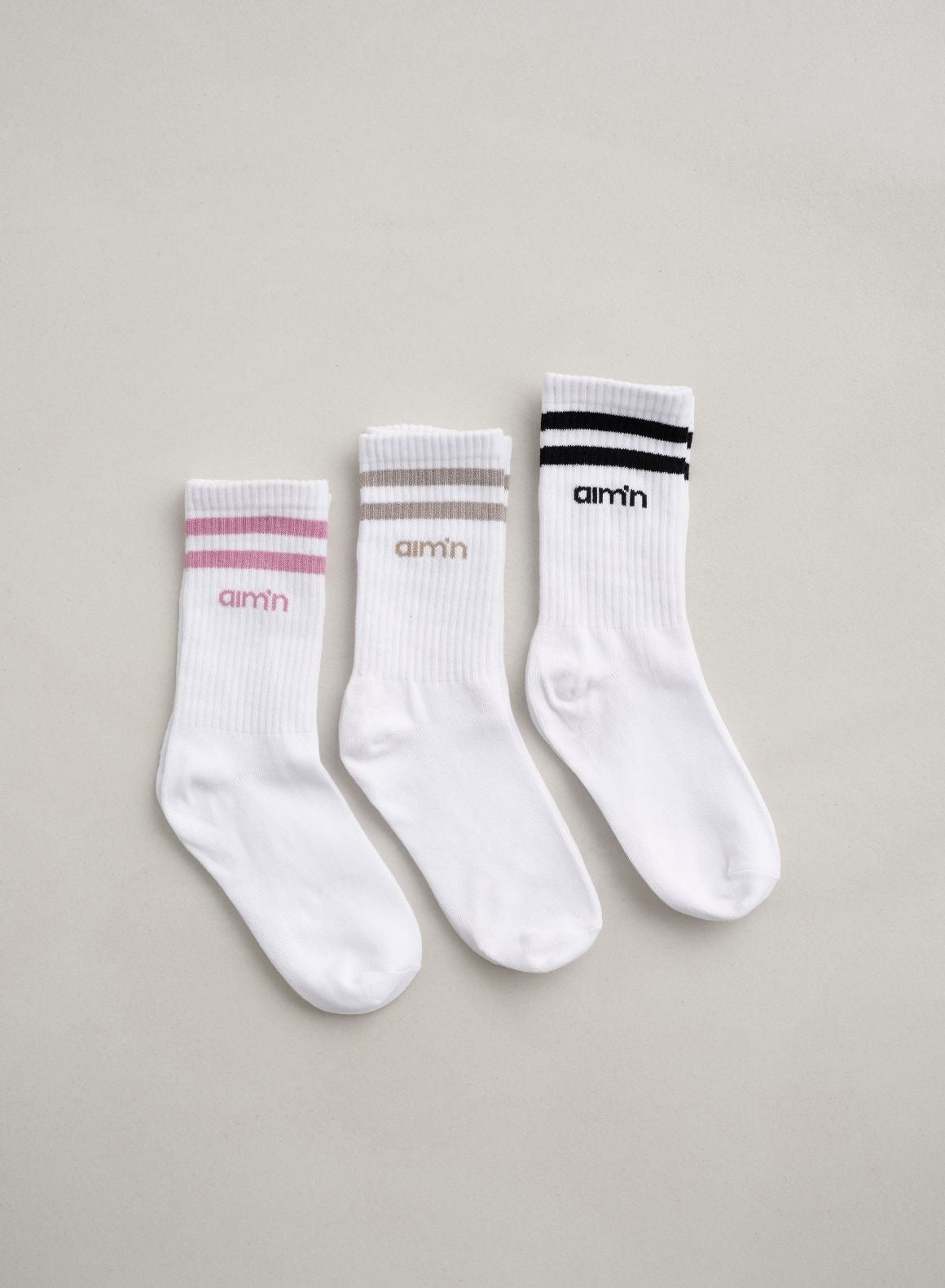 Desert Rose Aim High Socks 3 Pack - Women's Ankle Socks for Running, Yoga & Workout - Breathable Athletic Socks for Daily Wear & Sports
