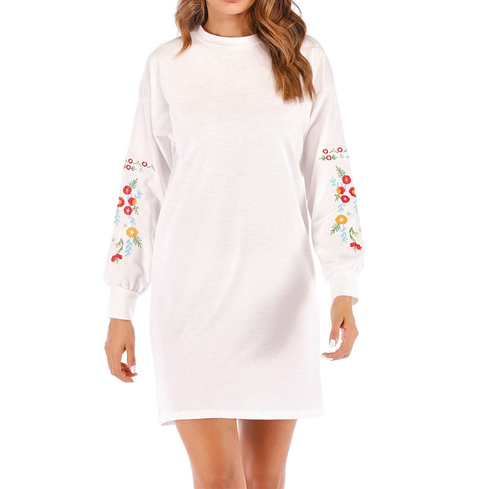 Handyulong Women's Oversized Knit Sweatshirt Dress - Casual Loose Long Tunic Pullover Blouse Top for Fall & Winter | Perfect for Layering, Coffee Dates and Weekend Outings