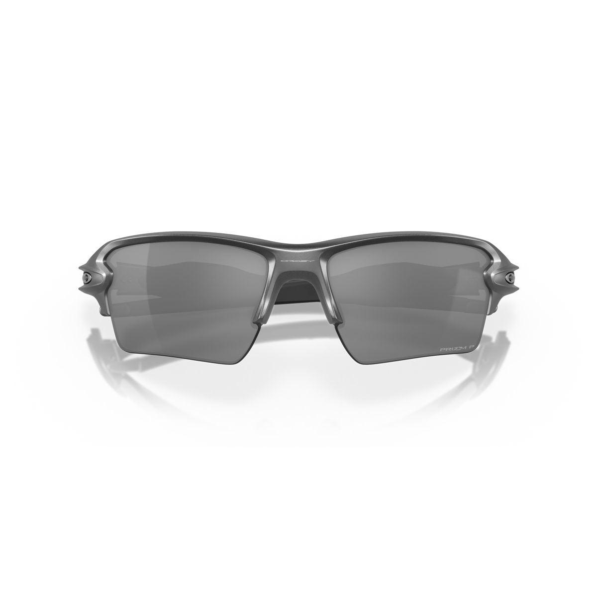 Oakley Flak 2.0 XL Sunglasses - Steel Frame with Prizm Black Polarized Lenses (Model 0OO9188 9188F8) for Running, Cycling & Outdoor Sports
