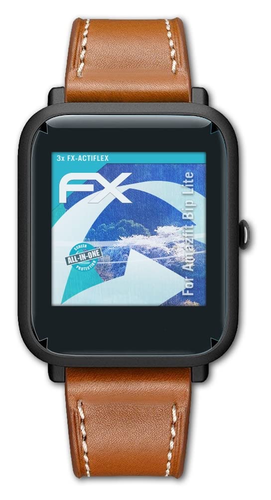 Amazfit Bip Lite Screen Protector - 3 Pack Ultra Clear Flexible FX Film | HD Touchscreen Protection for Smartwatch | Perfect for Workouts, Running & Outdoor Activities