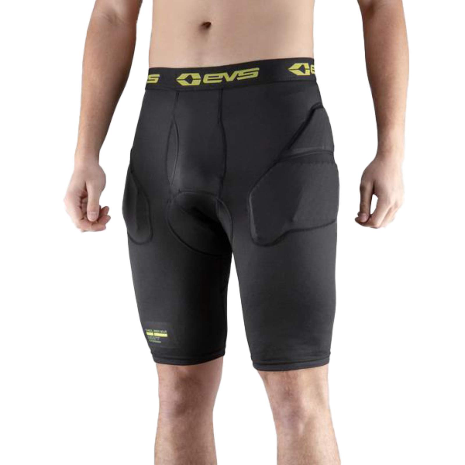EVS Sports TUG Bottom Impact Shorts for Football, Hockey & Motocross - Black Compression Padded Shorts for Impact Protection & Comfort During Sports Activities