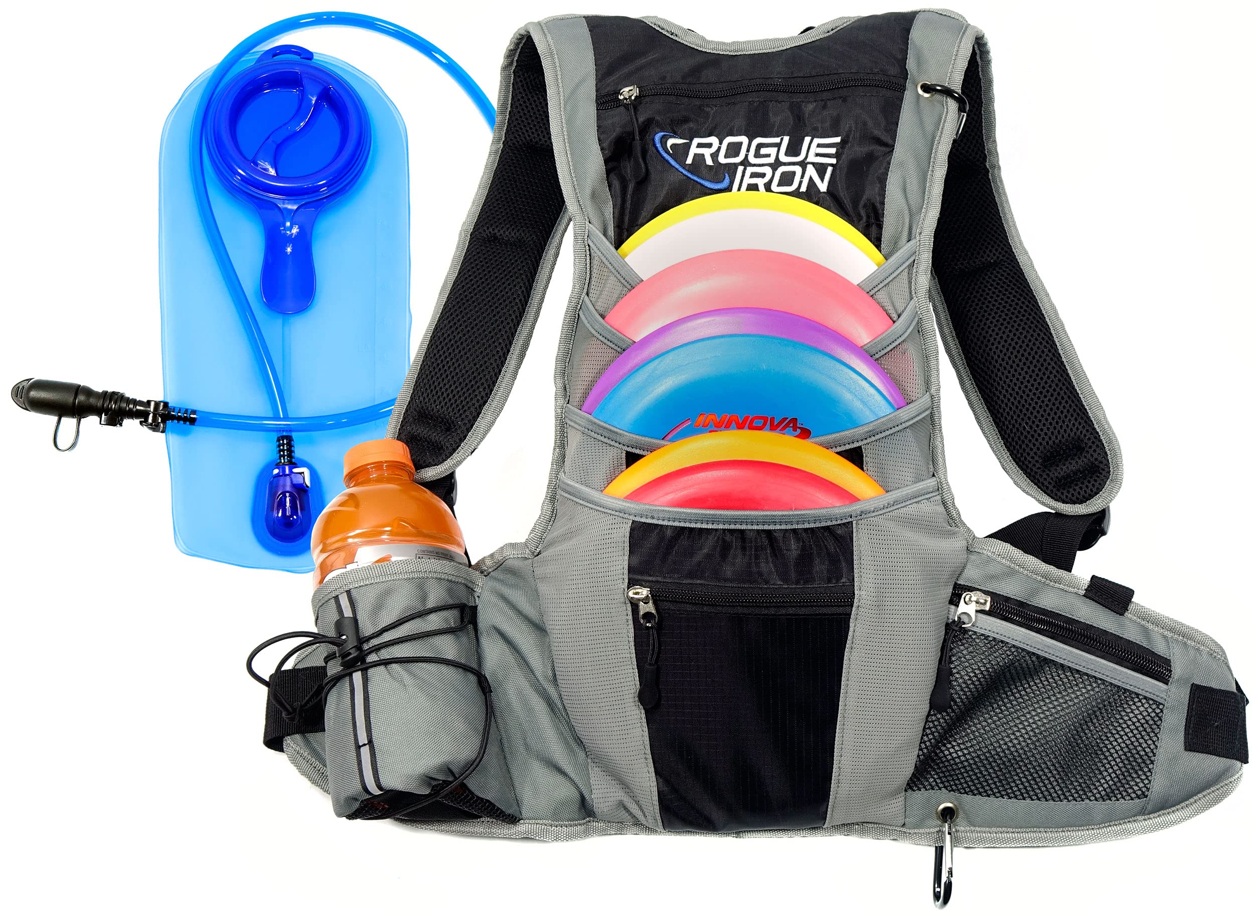 Rogue Iron Sports Disc Golf Hydration Backpack - Lightweight Water Reservoir for Ultimate Frisbee & Outdoor Activities - Perfect for Hiking, Running, and Sports Hydration Needs