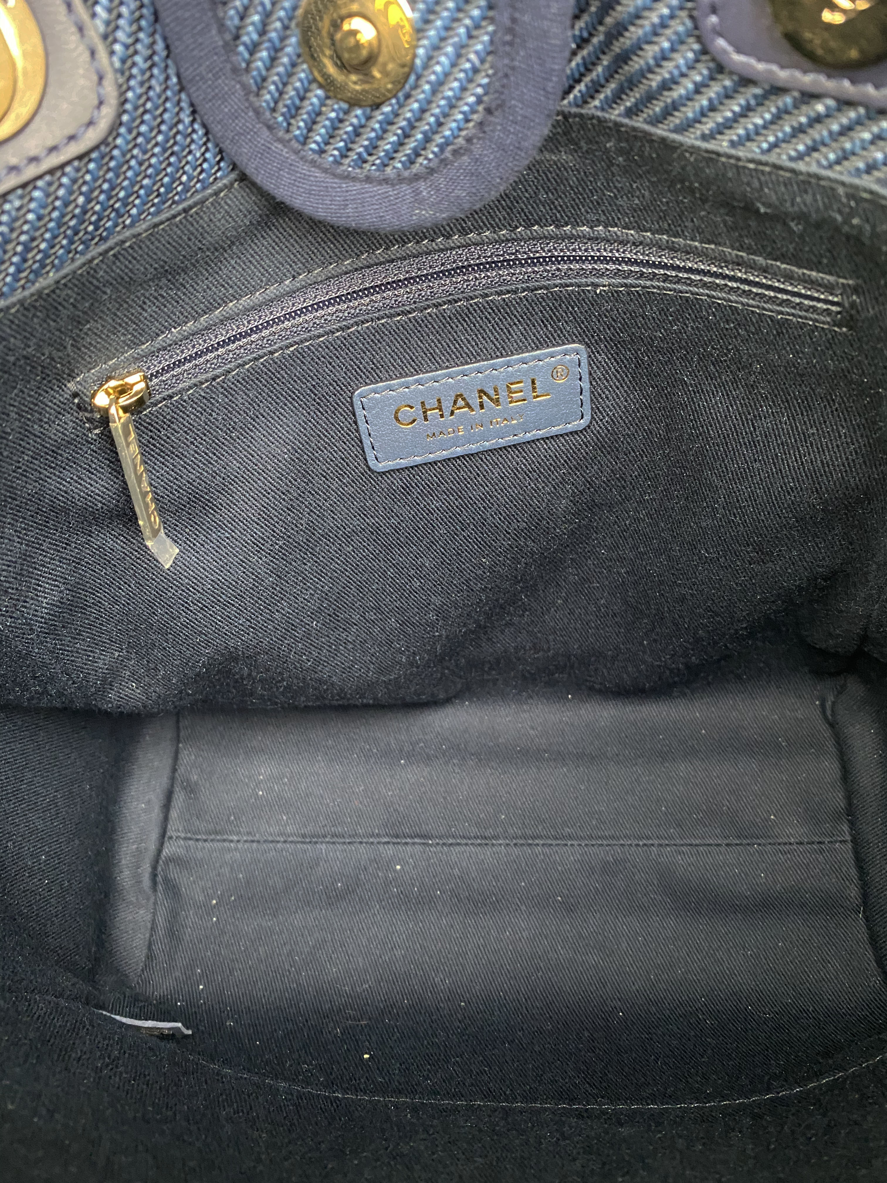 Chanel Blue Denim Deauville Tote Bag - Stylish Designer Handbag for Women, Fashionable Shoulder Bag for Work, Travel & Everyday Use