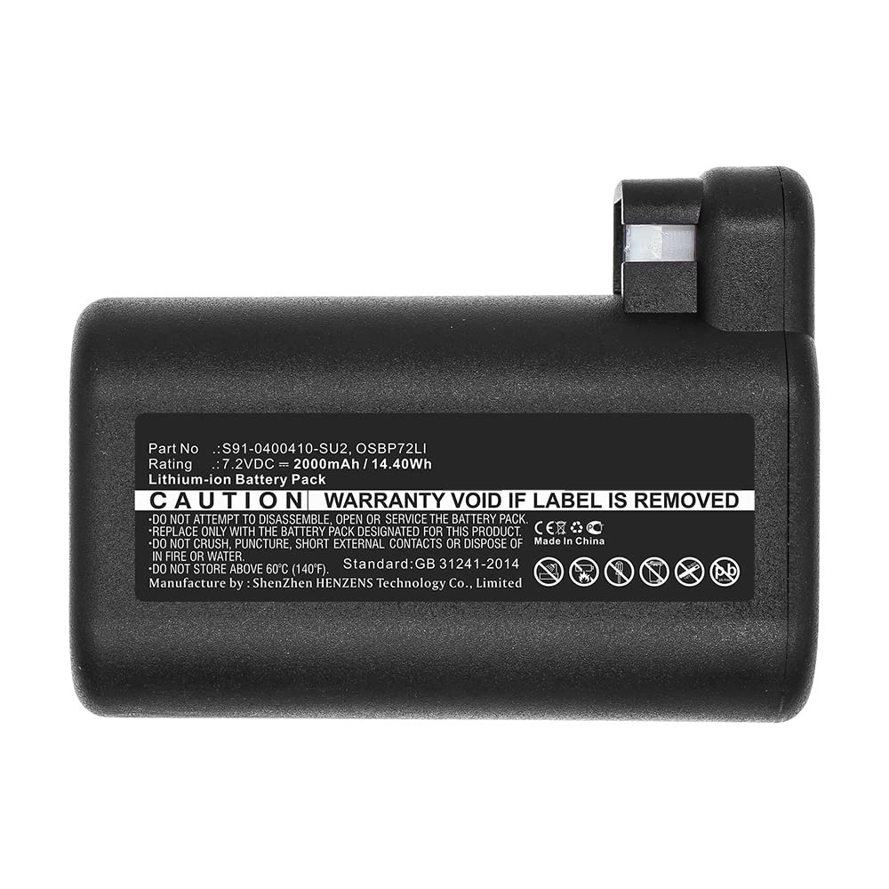Synergy Digital Vacuum Cleaner Battery - 7.2V 2000mAh Li-ion Replacement for AEG OSBP72LI | Perfect for Home Cleaning, Car Detailing & Pet Hair Removal