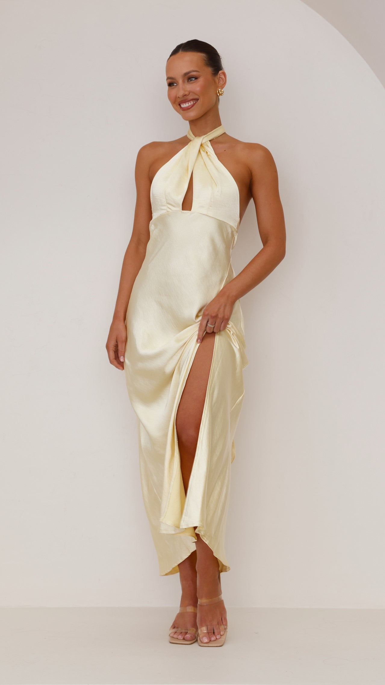 Amalia Maxi Dress for Women - Flowy Long Summer Dress in Yellow - Perfect for Beach, Vacation & Casual Outings