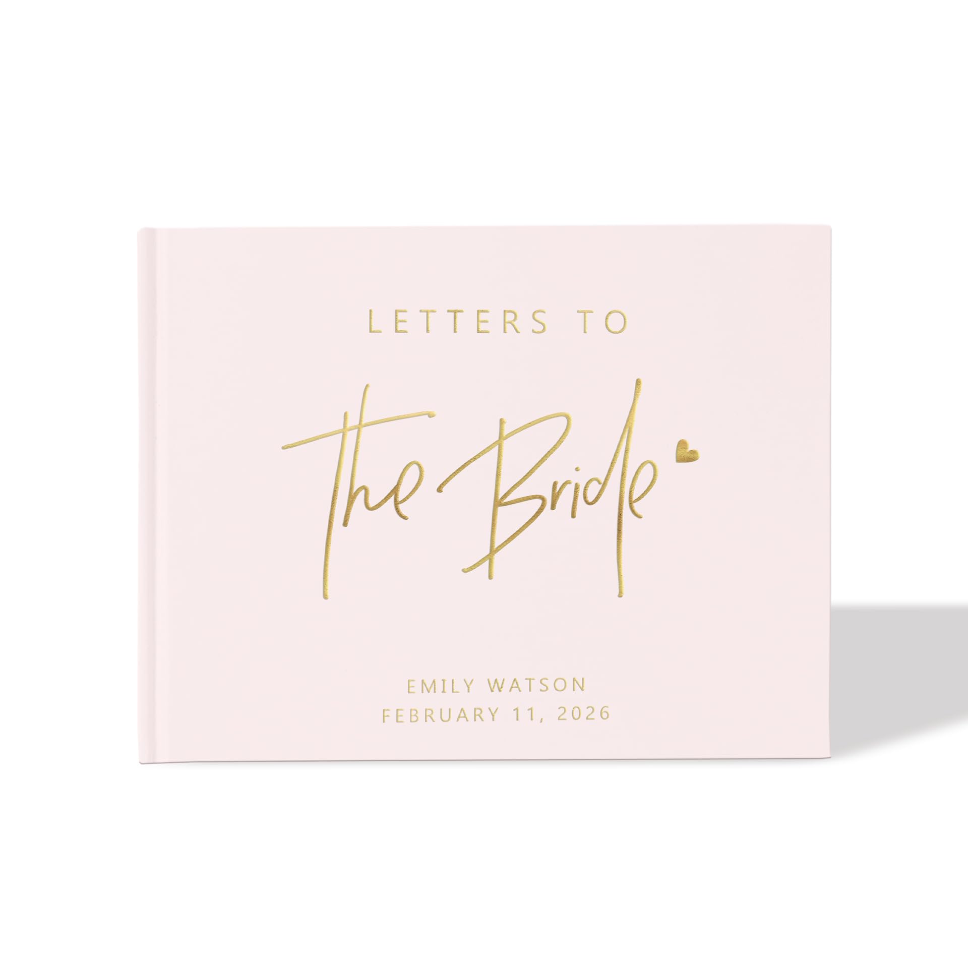 Bridesmaid Letters to the Bride Scrapbook - 50 Sheets Blush & Gold Foil Paper with Color Options | Wedding Keepsake, Bridal Shower Gift, Memory Book for Bride