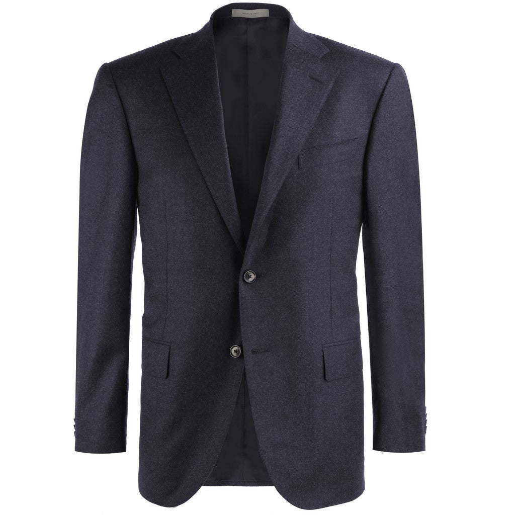 Corneliani Flannel Leader Suit - Mid Blue Regular Fit | Premium Men's Business Attire for Office & Formal Events