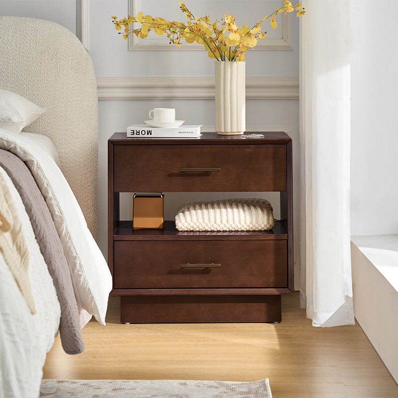 Yoel Hidden Drawer Nightstand with Built-in USB Outlets & Power Strip - Modern Bedside Table with Secret Storage for Bedroom, Living Room, or Office