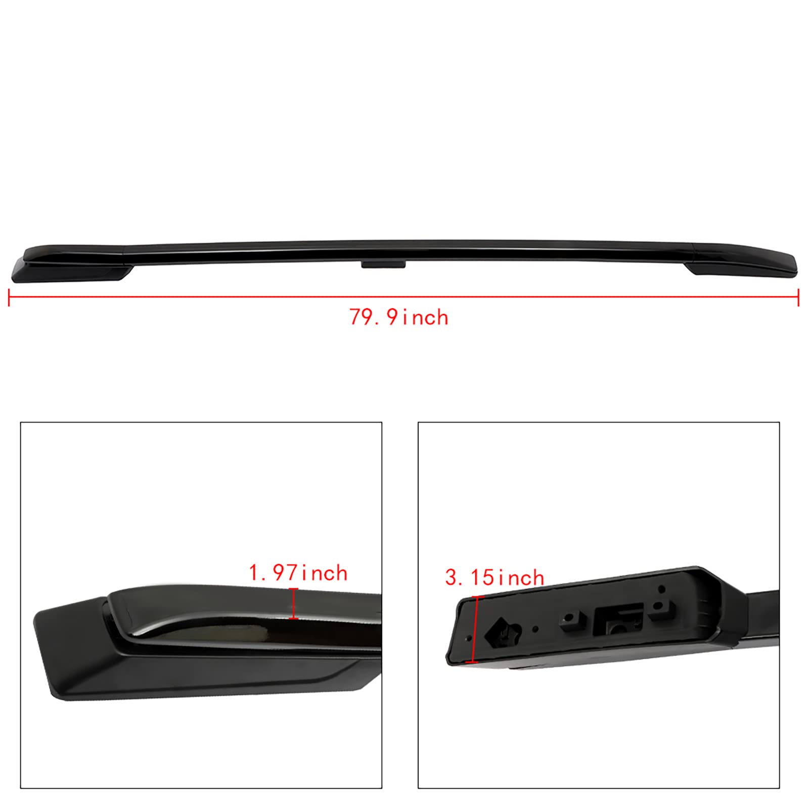 INEEDUP Aluminum Roof Rack Crossbars for 2018-2020 Honda Odyssey - Heavy Duty Side Rails for Kayak, Bike, Ski & Cargo Carrier (2-Pack, Black) - Perfect for Road Trips & Outdoor Adventures