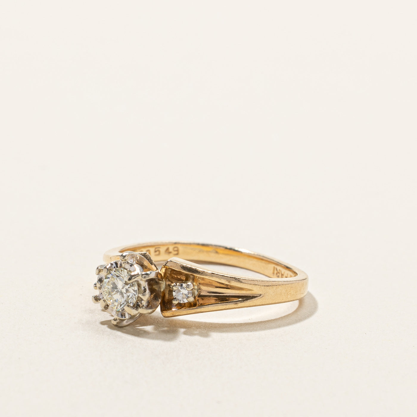 0.26ctw Three Stone Diamond Engagement Ring - Size 5.75 | Durable 14K White Gold Wedding Band for Women | Perfect for Proposals, Anniversaries & Special Occasions