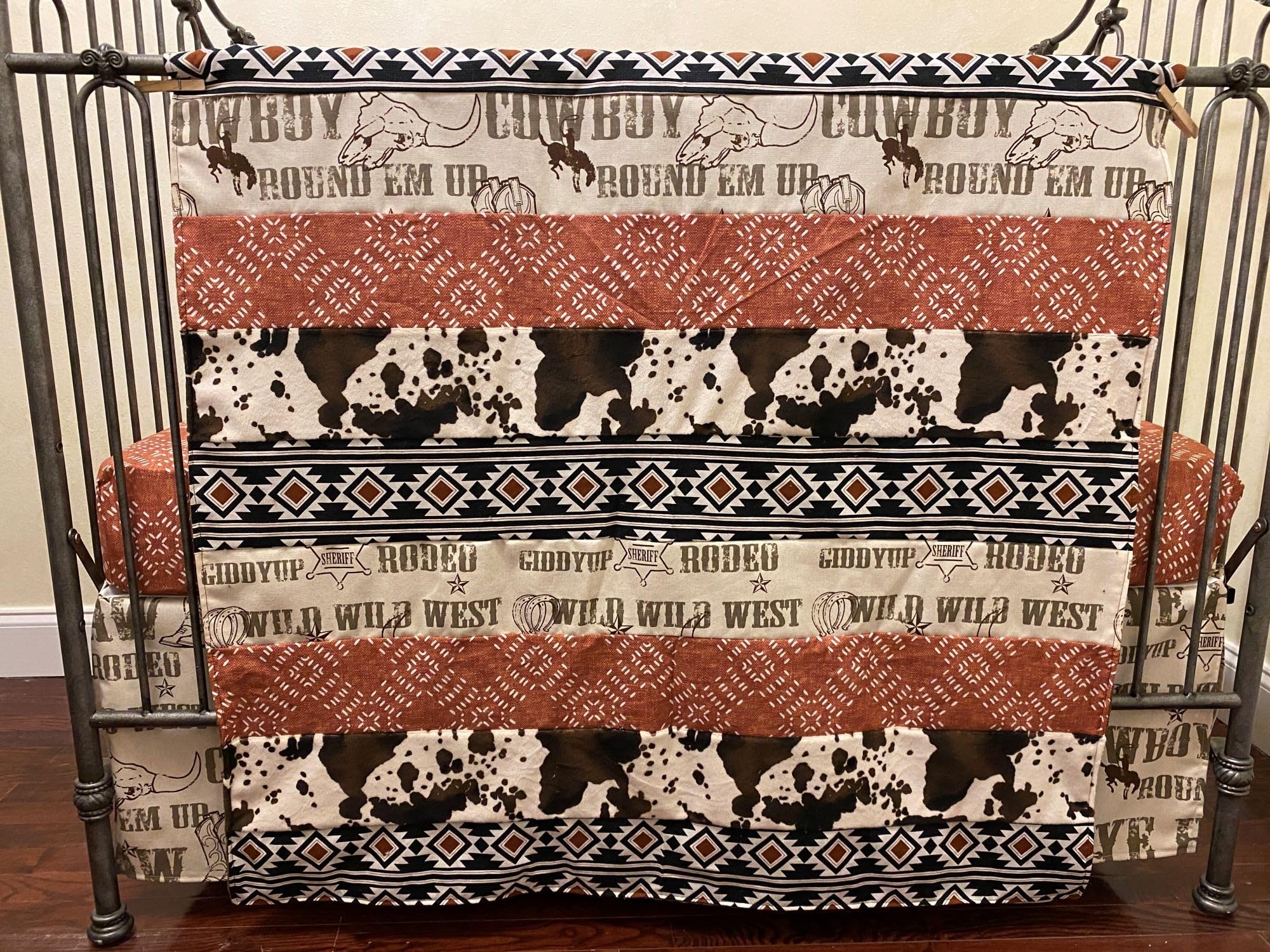 Western Cowboy Baby Boy Nursery Bedding Set - Rodeo Themed Crib Bedding for Boys | Perfect for Cowboy Nursery Decor & Western-Themed Baby Showers