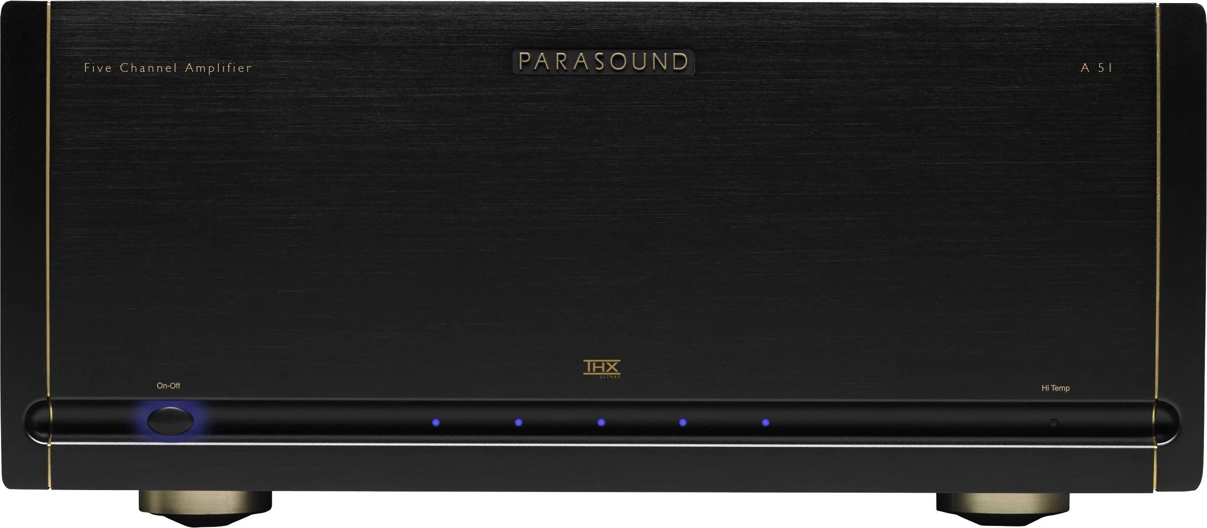 Parasound Halo A51 5-Channel Power Amplifier - High-End Home Theater Audio System for Movies, Music & Gaming - Premium Sound Quality for Dolby Atmos & DTS:X Surround Sound