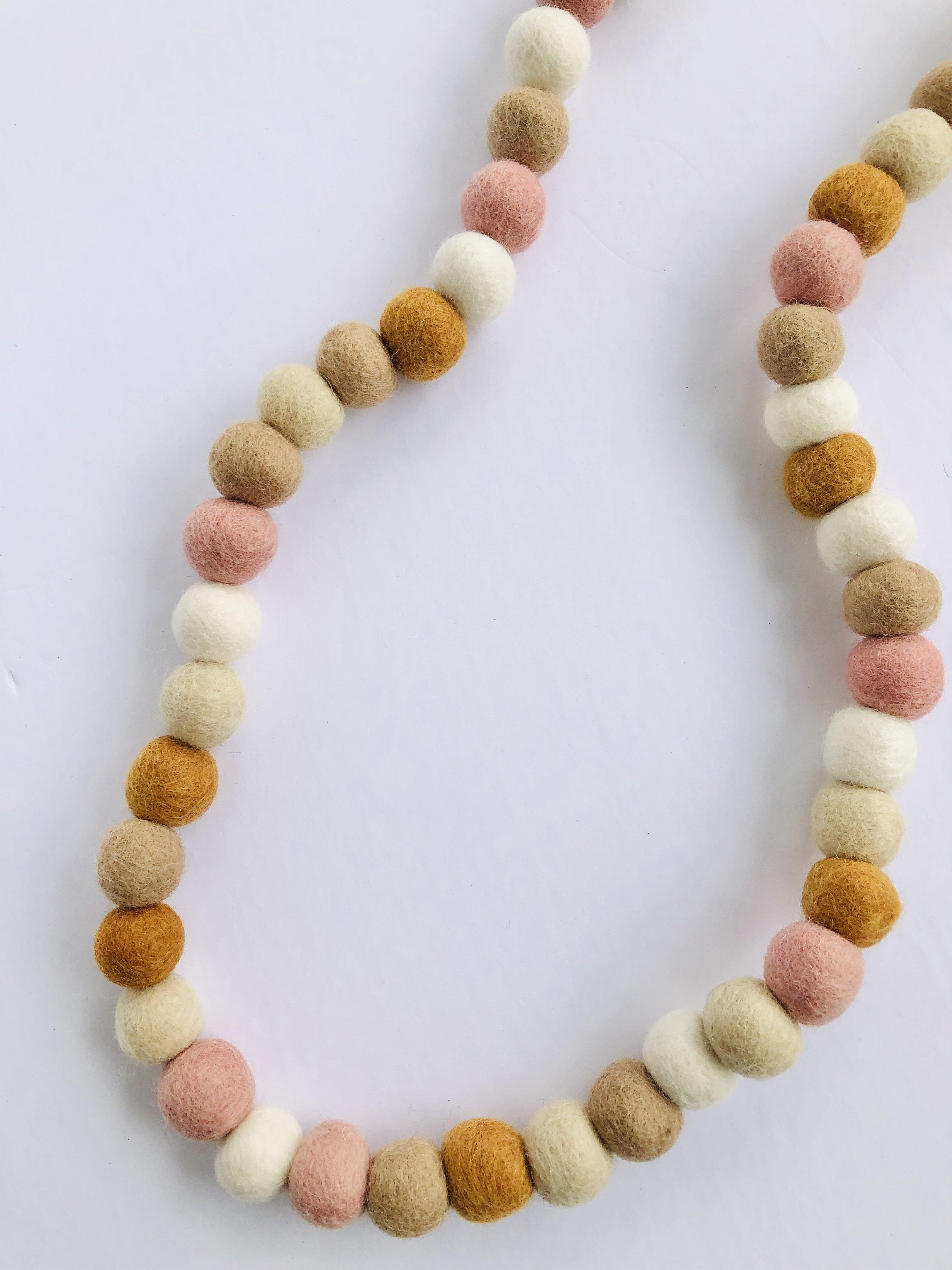 Sienna & Baby Pink Garland - Elegant Party Decor for Weddings, Baby Showers & Home Decorations