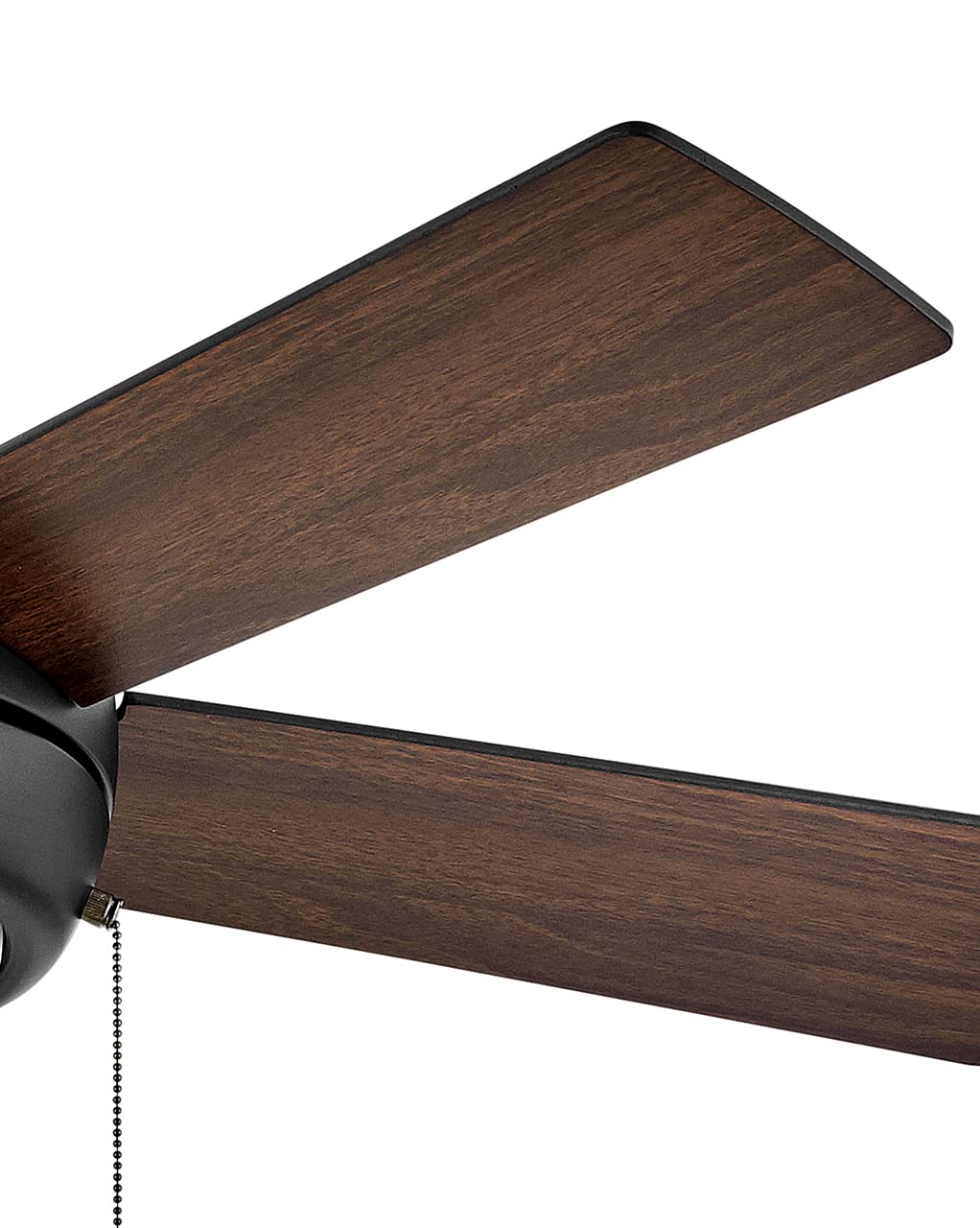 Hinkley Croft 42 Inch Indoor Ceiling Fan with Light Kit - Pull Chain Control, Reversible Wooden Blades, Integrated LED Light Fixture - Matte Black Finish for Bedroom, Living Room and Office