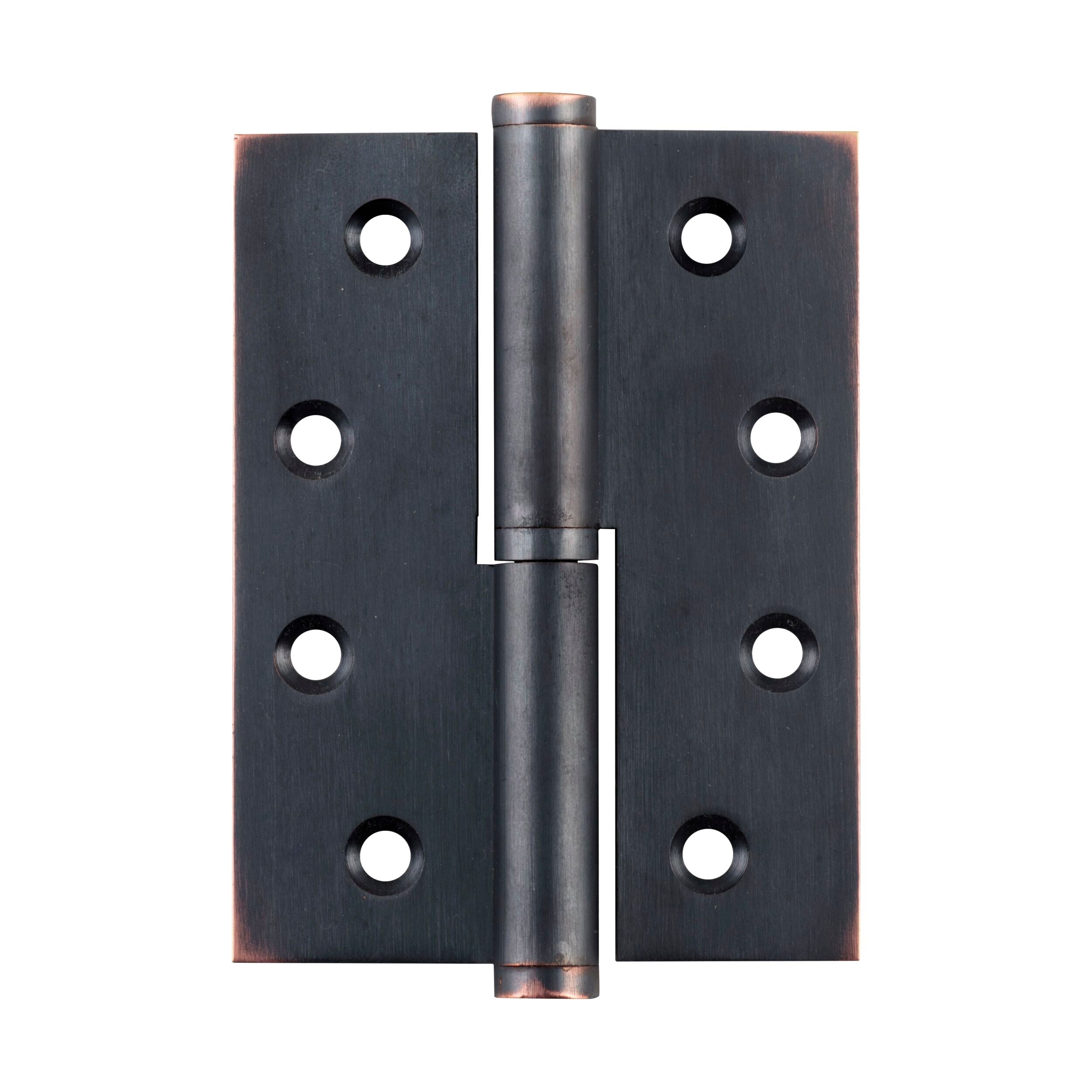 2595 Hinge Lift Off Right Hand Antique Copper H100xW75mm - Heavy Duty Cabinet Door Hinges for Kitchen, Bathroom & Furniture Installation