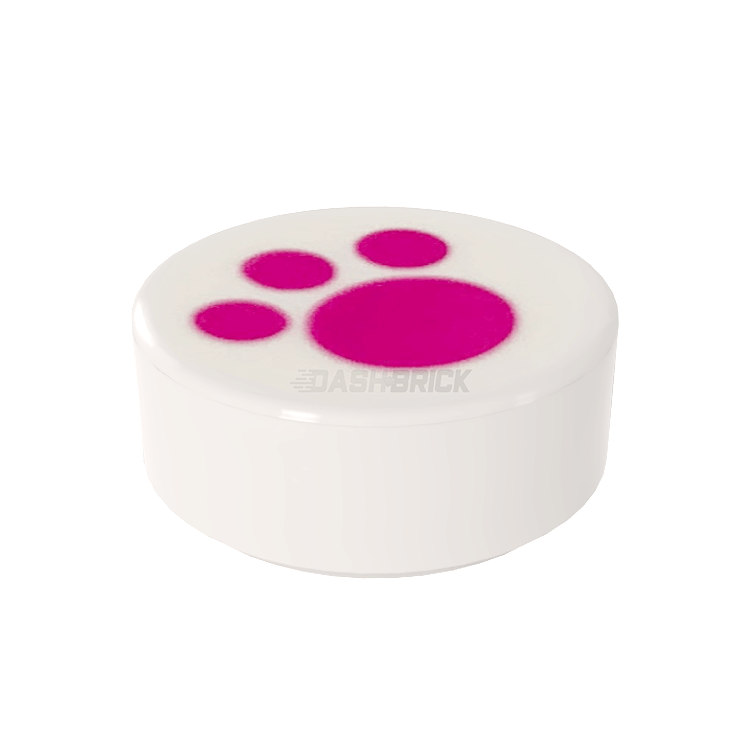 LEGO Minifigure Accessory - Paw Print Tile & Treat Cookie [98138pb120] for Pet-Themed LEGO Sets & DIY Scenes