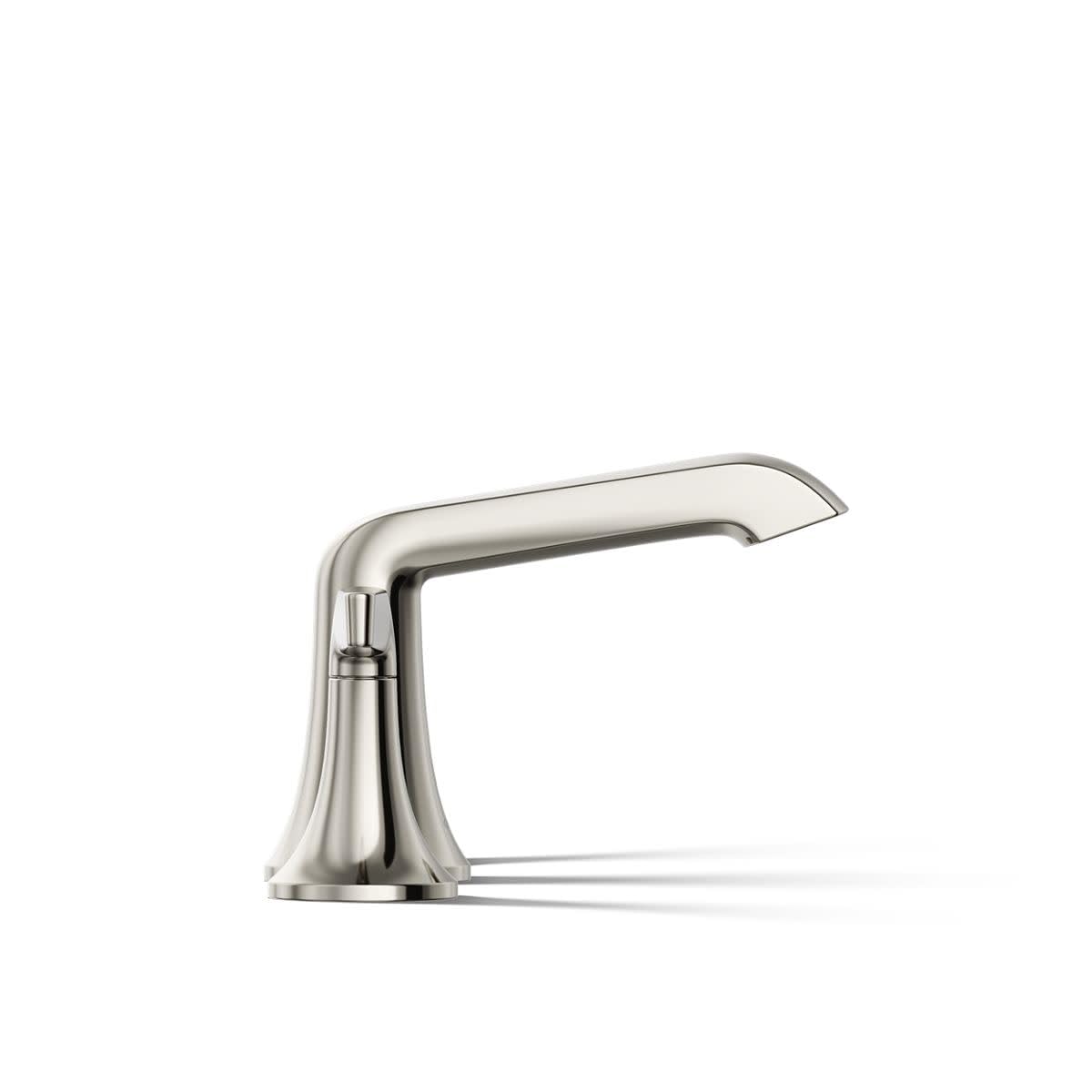 Kohler K-22020-4-BN Bathroom Sink Faucet - Single Handle Brushed Nickel Vessel Faucet for Modern Bathroom Vanity, Perfect for Home & Hotel Renovation