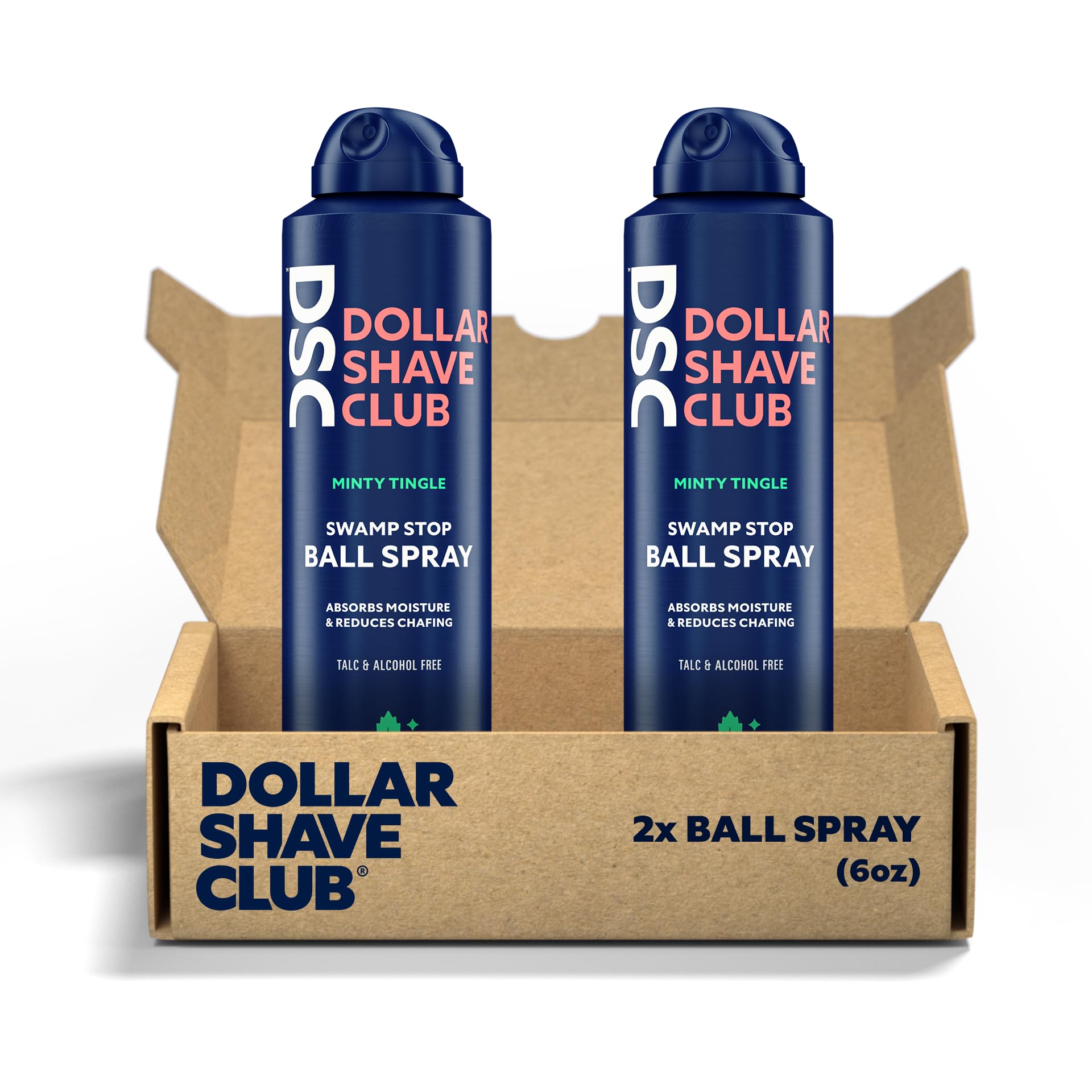 Dollar Shave Club Ball Spray (2 Pack) - Fast Absorbing Men's Body Deodorant Spray for All-Day Freshness | Ideal for Gym, Work & Travel